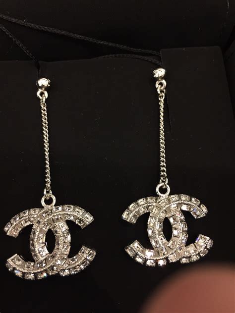 chanel drop earrings gumtree|Chanel earrings the real.